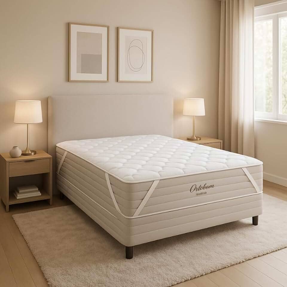 Protetor Colchão Pillow Top100% Algodão Capa Lavável Ortobom (Casal)