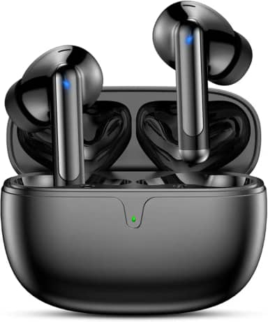 Fones de Ouvido Bluetooth 5.3 Fones de Ouvido Sem Fio 42 Horas de Reprodução Fones de Ouvido Esportivos com IPX5 à Prova d'Água Fones de Ouvido de Graves Profundos para iOS Android, Preto