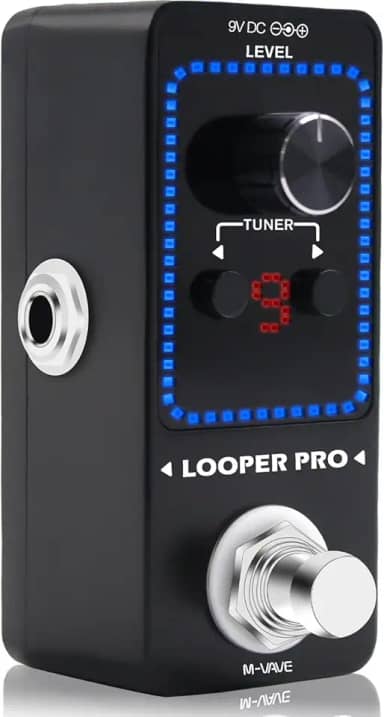M-VAVE Pedal de Efeito para Guitarra com Looper 9 Loops, Gravação de 40 Minutos, Sintonizador Integrado e Overdub - Estação Loop Portátil para Músicos ao Vivo e Estúdio