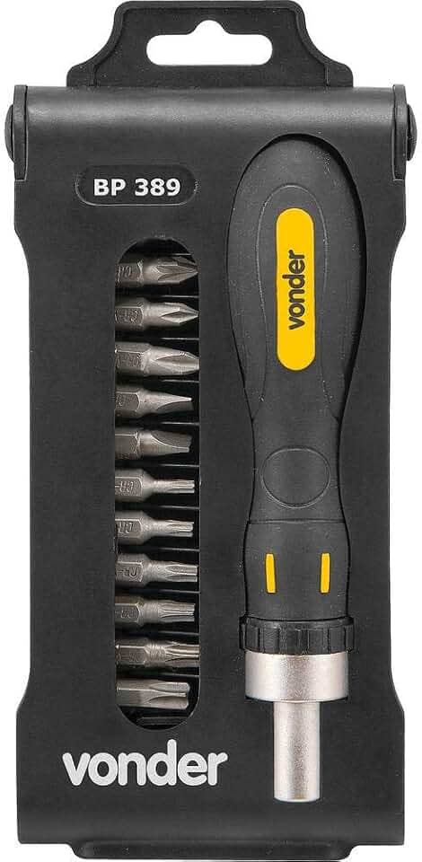Vonder, Jogo De Bits/Ponteiras, Com 13 Peças, Encaixe Sextavado 1/4", Bp 389.
