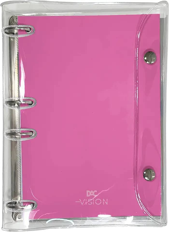 DAC Caderno Argolado Cristal Colegial Vision Rosa com 192 Folhas