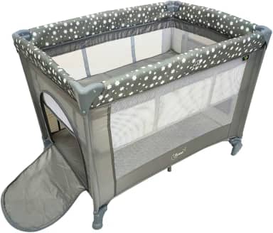 Berço Portátil Infantil Cercado Desmontável Lune Maxi Baby (Cinza)