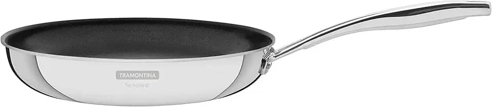 Frigideira Tramontina Grano em Aço Inox com Corpo Triplo Revestimento Interno em Antiaderente com Cabo 26 cm 2,2 L
