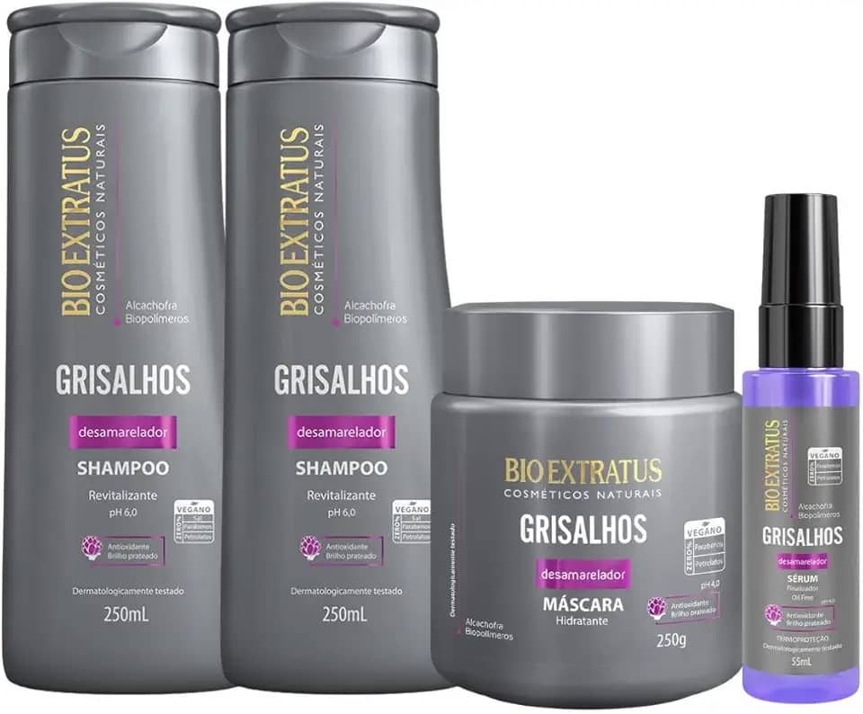 Kit Bio Extratus Grisalhos Linha Completa com 2x Shampoo