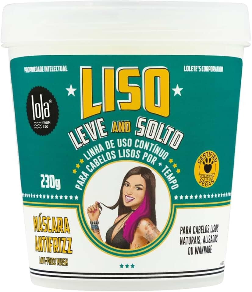 Liso Leve e Solto Máscara 230g , Lola Cosmetics