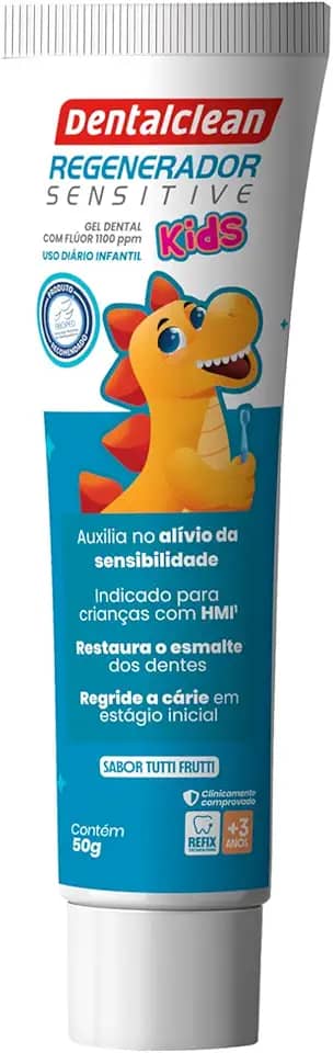 Dentalclean Gel Dental Infantil Regenerador Kids 50g com Flúor