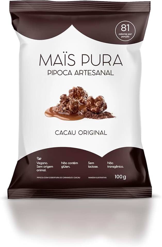 Mais Pura Pipoca Artesanal Maïs Pura Sabor Cacau Original 100G