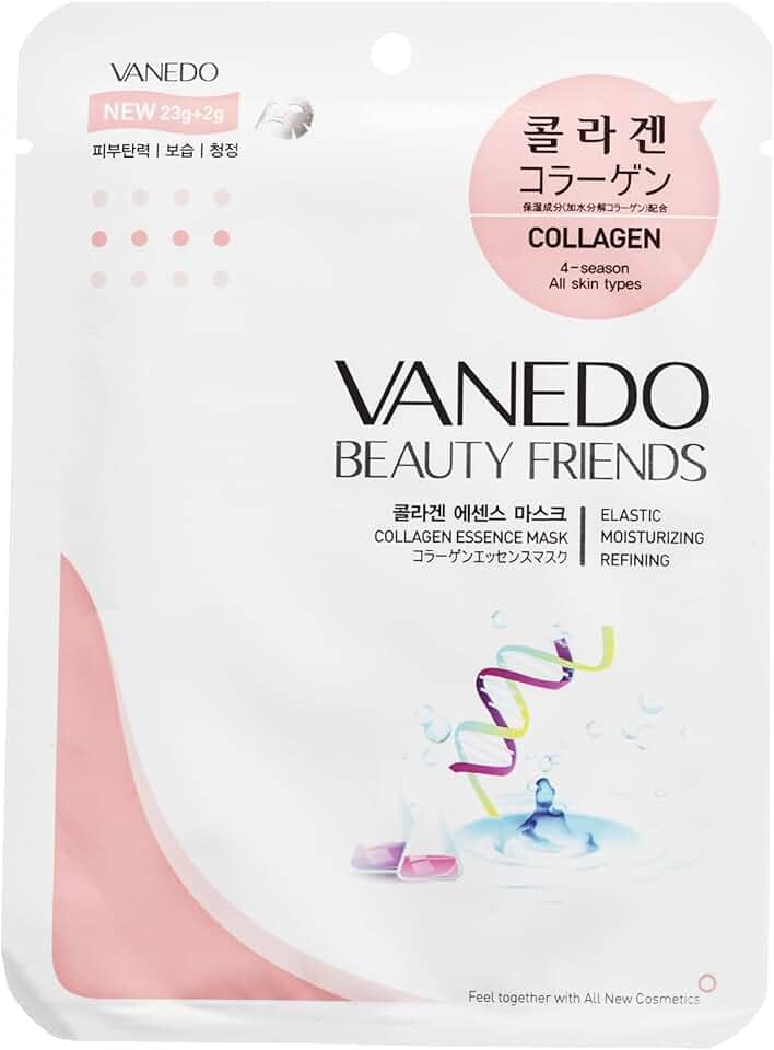 Máscara Hidratante Facial Coreana Beauty Friends - Colágeno