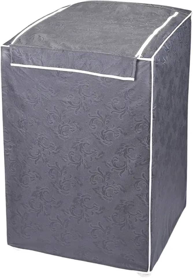 "Capa Para Maquina De Lavar Brastemp Eletrolux Consul 12Kg 13Kg 14Kg 15Kg 16Kg 17Kg Impermeável Flanelada Com Zíper Proteção UV Material Super Resistente E Perolizado de Alta Qualidade" (Cinza)