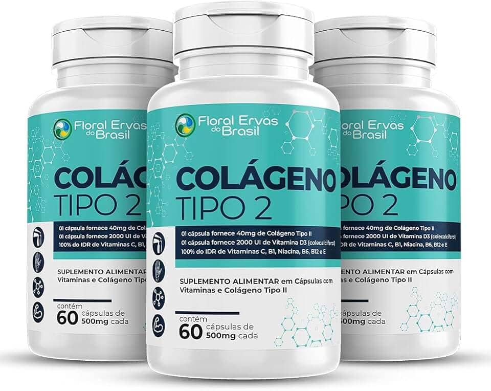 Colágeno Tipo 2 I I 3x 60 Cápsulas + Vitaminas Máx. 1 Ao Dia