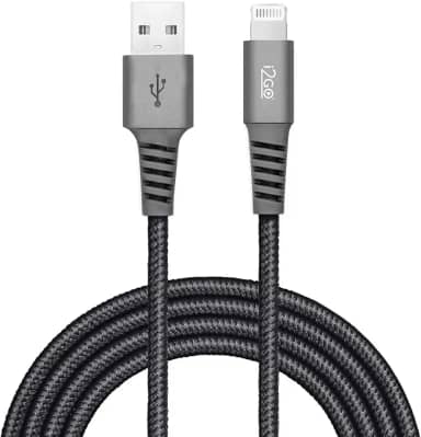 Cabo Iphone/Cabo Lightning I2GO Certificado MFi 2m 2,4A Nylon Trançado Chumbo - I2GO PRO