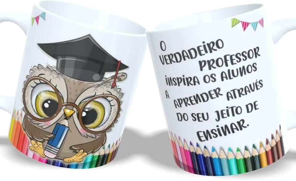 Caneca Profissão Professor Professora | Cerâmica | Presente Dia dos Professores m7