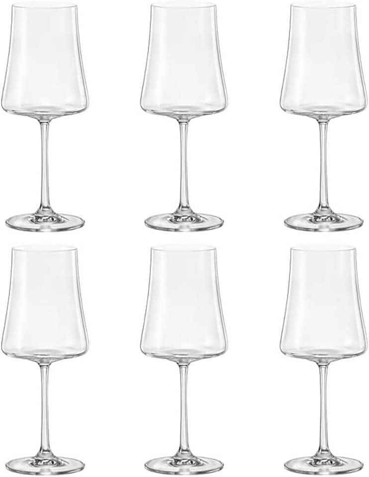 Jogo de 6 tacas para vinho branco Xtra em cristal ecologico 360ml A23,5cm