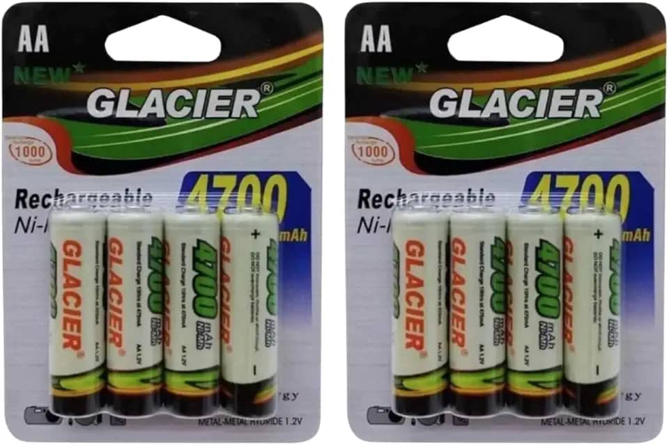 Pilha Recarregável AA 4700 mAh - com 8 unidades