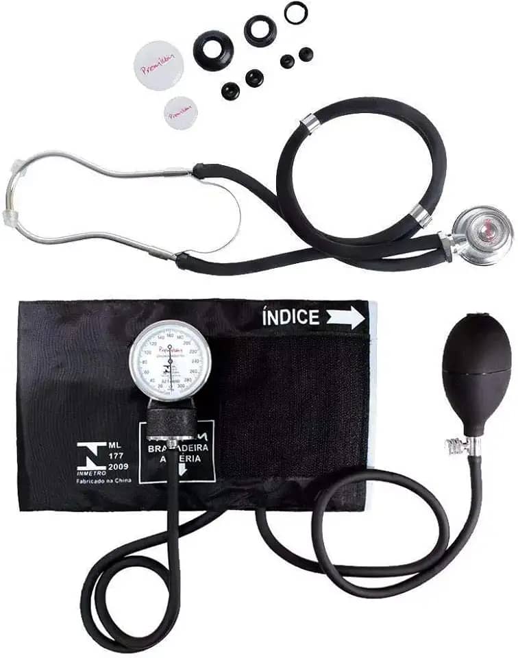 Esfigmomanômetro E Estetoscópio Rappaport Premium - Preto