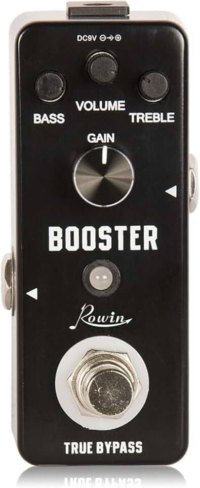 Rowin Pedal Booster com rico som de distorção True Bypass