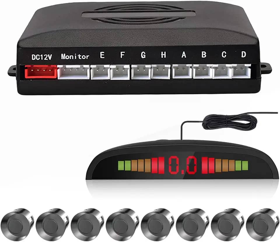 Sistema de radar de estacionamento reverso EKYLINEKYLIN 8 Sensors LED070-GY