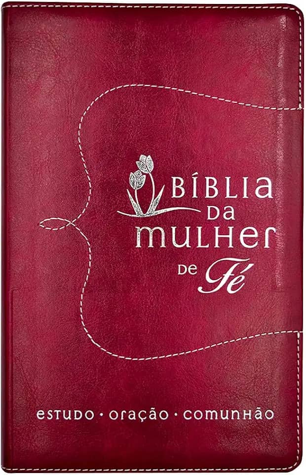 Bíblia da Mulher de Fé, NVI, Couro Soft, Vermelho
