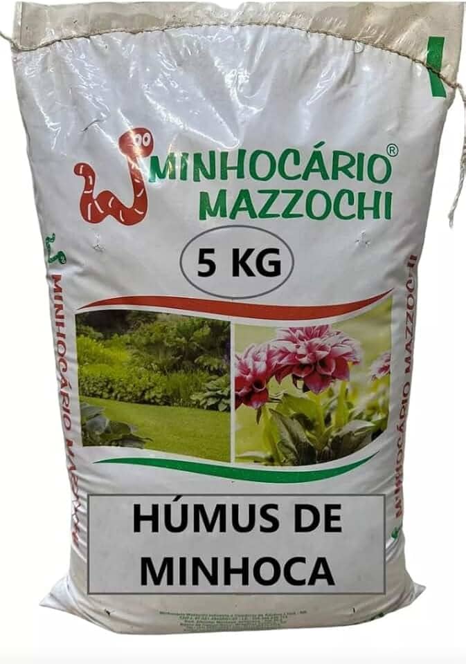Húmus De Minhoca 5kg - Minhocário Mazzochi Adubo Orgânico