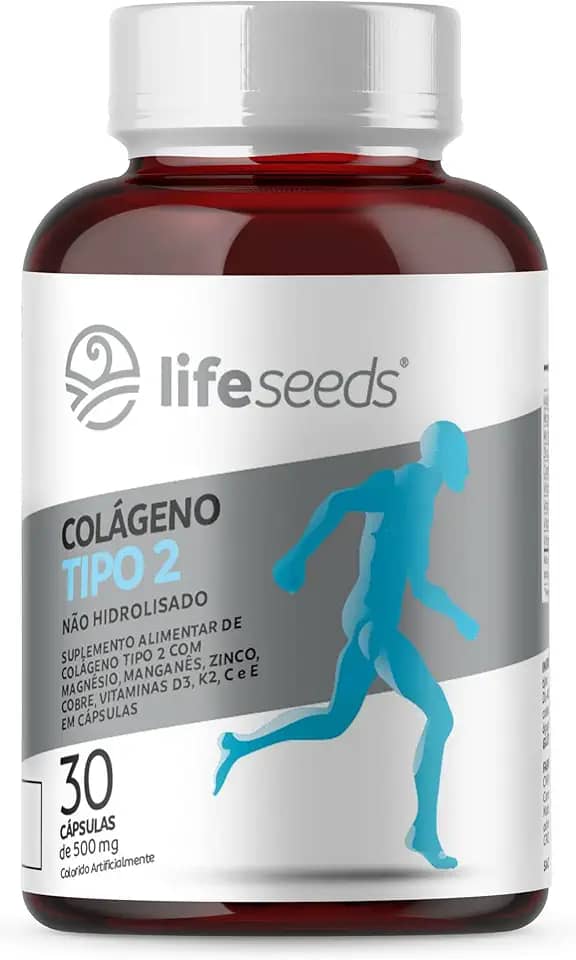 Colágeno Tipo 2 Não Hidrolisado + Magnésio, Manganês, Zinco, Cobre e Vitaminas C, D3, E e K2 – 30 Cápsulas