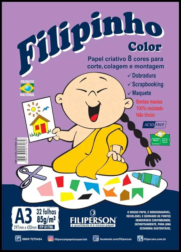 Bloco Para Educacao Artistica Filpin Criat 8Cor A3 85G 32F Pacote 111113
