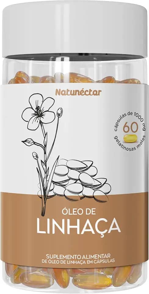 Oléo De Linhaça 1000mg 60 Cápsulas - Estimulador da produção de cálcio no organismo
