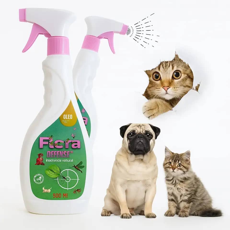 Spray Natural Repelente Pet 180ml – Com Neem, Capim-Limão e Lavanda – Protege Contra Pulgas e Carrapatos