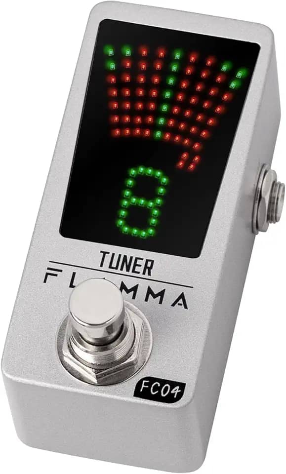 FLAMMA Tuner Pedal Fc04 Cromático Para Guitarra, Afinação De Alta Precisão 1 Cent Com Indicador E Baixo, True Bypass