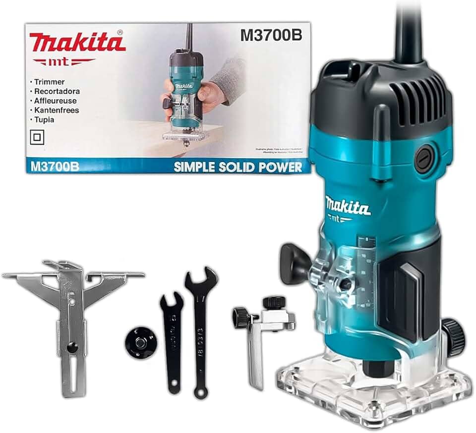 MAKITA Tupia Manual M3700B 530W 35000RPM Corte Preciso em Madeira e MDF para Marceneiro Profissional 220v