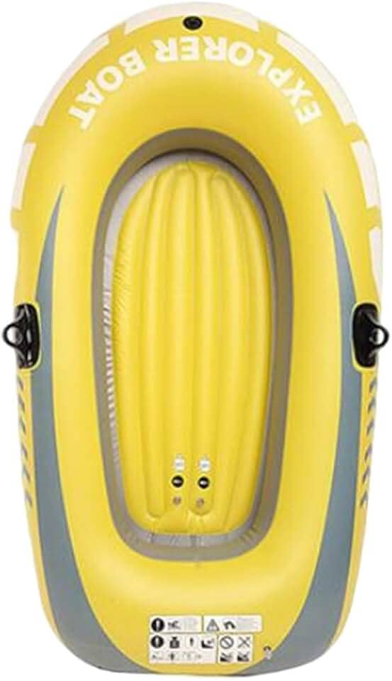 oshhni Caiaque inflável Barco de pesca inflável PVC Bote aquático Barco ao ar livre para rafting ao ar livre Pesca Rios Lagos Lagoas