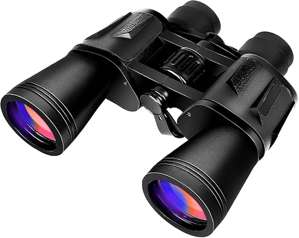 Binóculo Profissional Longo Alcance 20x50 Portátil Retrátil Super Potente com Lentes de Alta Definição Bússola Tático Ideal para Observação de Longas Distâncias, Acampamentos, Trilhas, Jogos