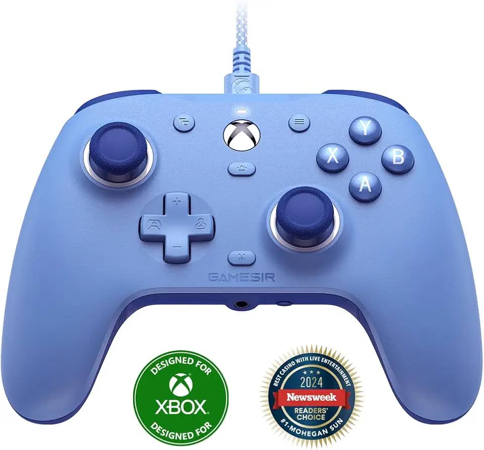 GameSir G7 SE Wired Controller for Xbox Series X|S, Xbox One & Windows 10/11, Plug and Play Gaming Gamepad with Hall Effect Joysticks/Hall Trigger, 3.5mm Audio Jack（Blue）