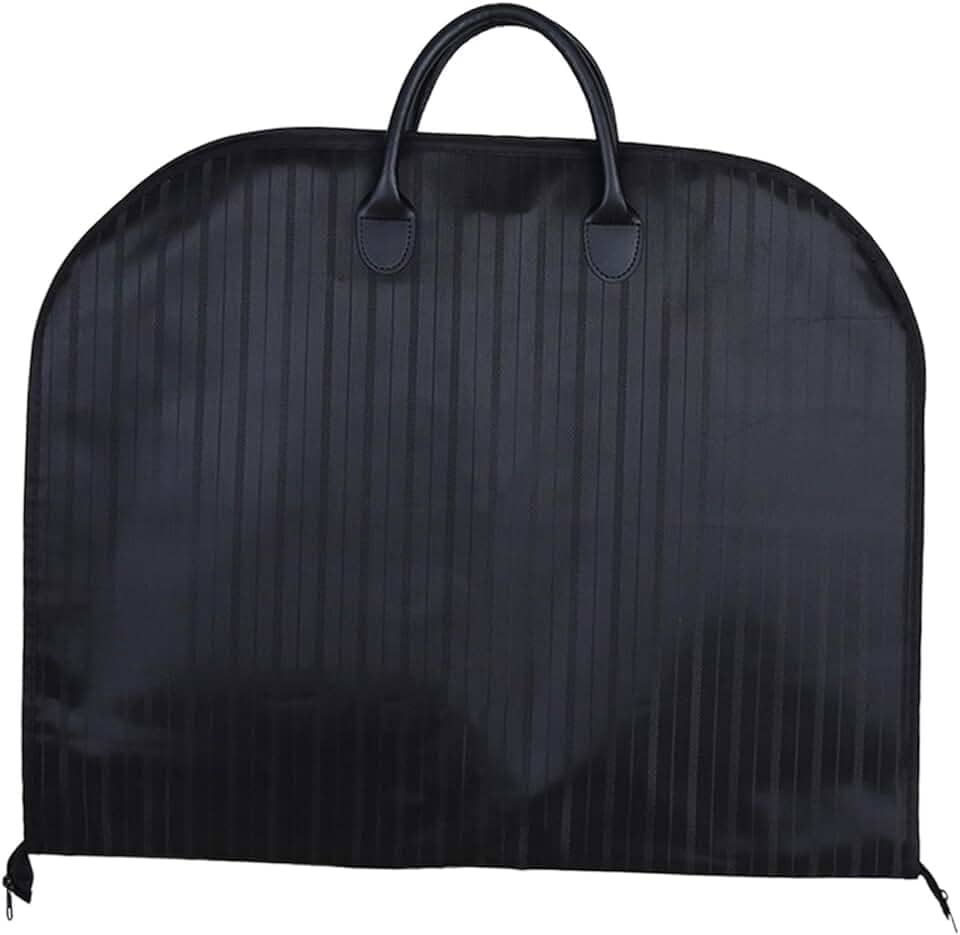 Generic Capa de Terno Protetor de Terno Leve Bolsa Dobrável para Pendurar Bolsa de Roupas para Casacos Jaquetas Ternos Roupas PRETO