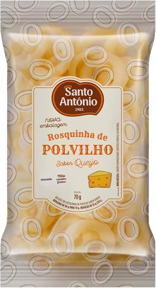 SANTO ANTONIO ALIMENTOS BISCOITO ROSQUINHA POLVILHO TRADICIONAL PCT 70G