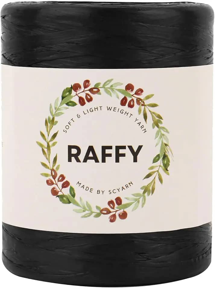 Fio de fita RAFFY para tricô e crochê macio e leve para fazer bolsa de praia de verão e chapéu de sol Col.112