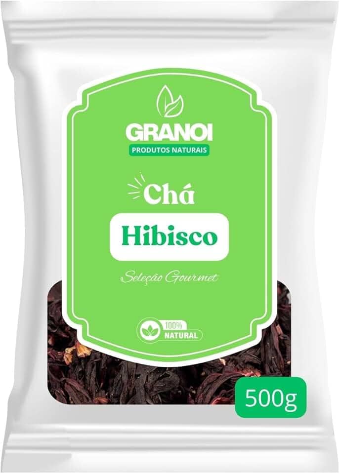 Chá de Hibisco Flor Seca 100% Natural, Seleção Gourmet, Granoi 500g