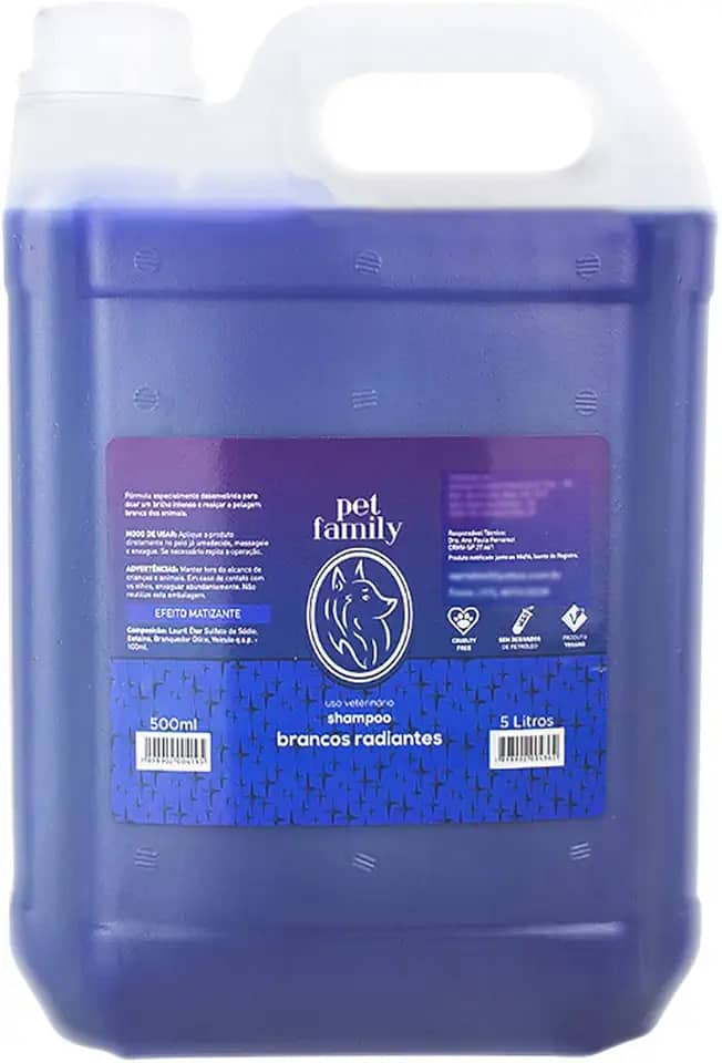 Shampoo Pet Branqueador Para Cães E Gatos Profissional 5L