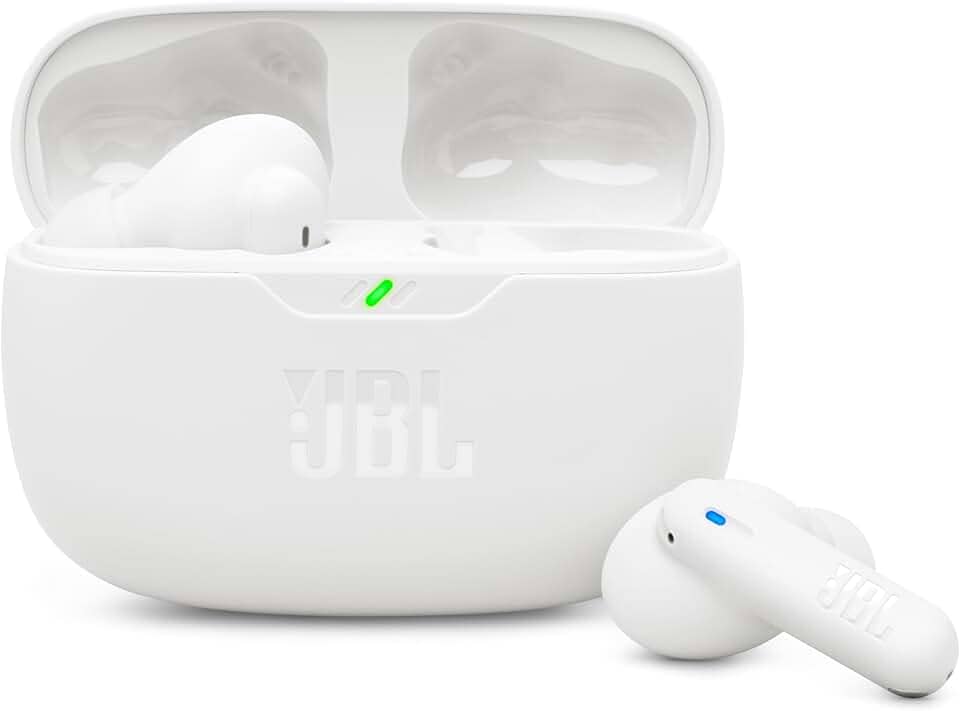JBL, Fone de Ouvido Sem Fio, JBL, Bluetooth, Wave Beam 2, Intra Auricular, Sem Fio, Resistente À Água e Poeira - Branco