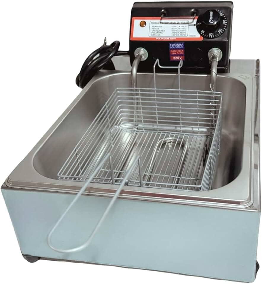 Fritadeira Elétrica Industrial Cuba 5L Econômica (220 volts)