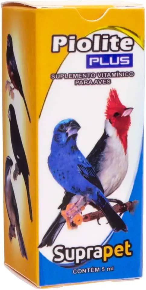 Piolite Plus Piolhicida 5ml Suprapet Melhor do Brasil Anti Piolhinho Piolho Ácaro Pássaros e Aves