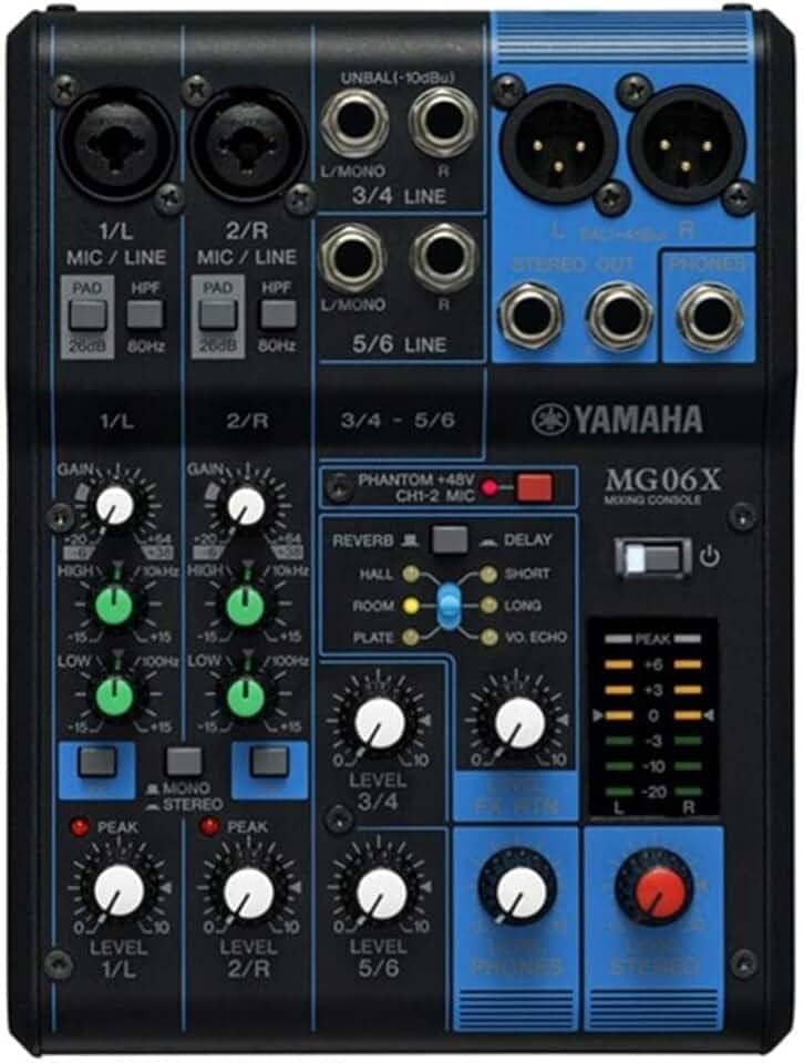 Mesa de Som Analógica MG 06X Yamaha