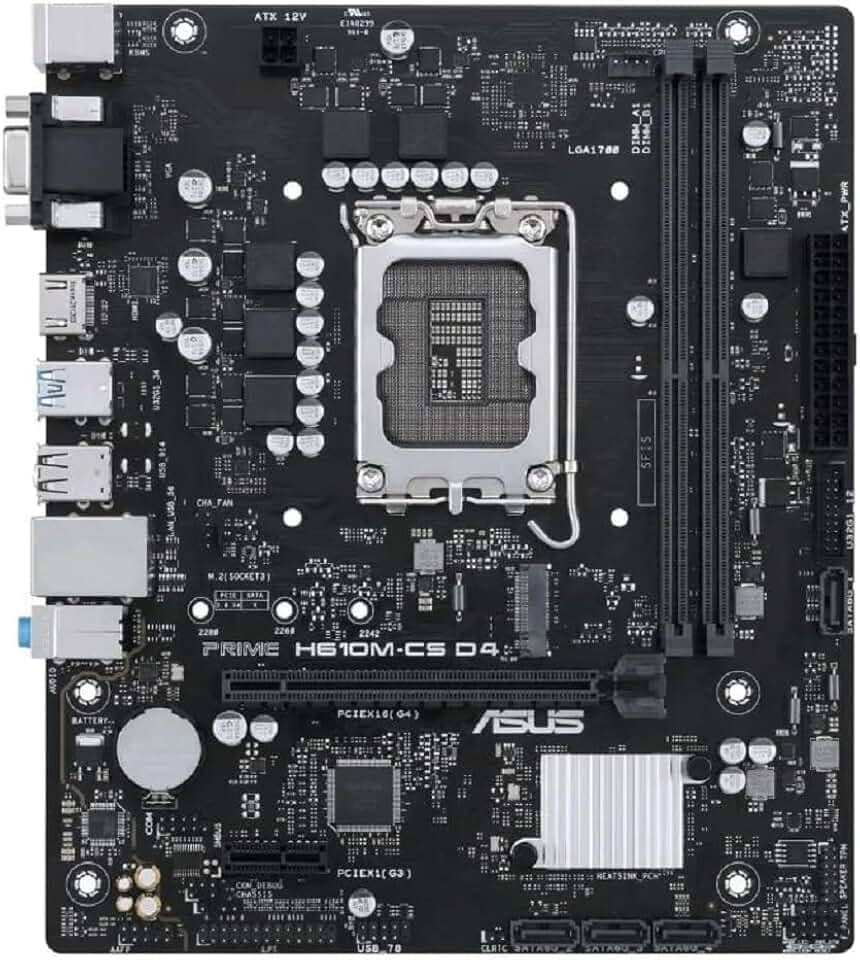 Placa Mãe Asus PRIME H610M-CS D4 (LGA 1700/2xDDR4/HDMI/VGA/USB3.2/M.2)