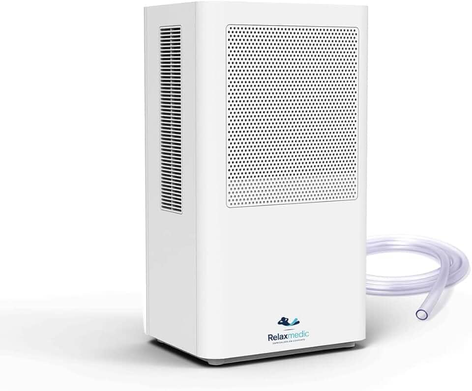Desumidificador Ar Ambiente Elétrico Portátil Pure Ion Antimofo Max Bivolt - Reservatório de 3 Litros - Relaxmedic