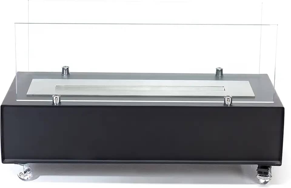 Lareira Ecológica Portátil Preta A Álcool Ou Etanol 60 cm