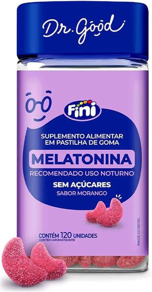 Melatonina Sabor Morango 120 Gomas Fini Dr Good