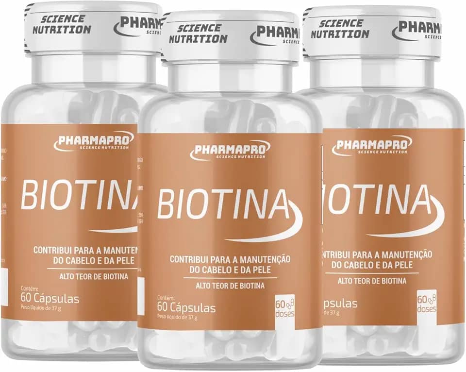 Kit 3x Biotina Pura 100% Idr - Firmeza & Crescimento