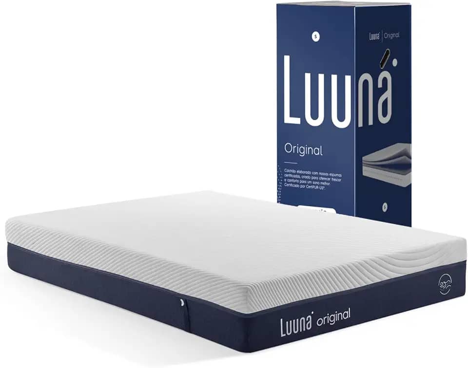 Colchão Casal, Luuna, Original Macio, Molas Ensacadas e Viscoelástica, Garantia 10 anos - 138x188cm