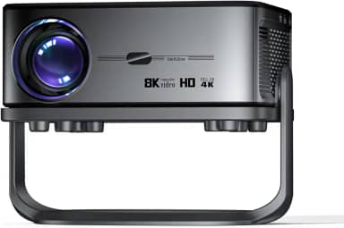 Projetor 4K 1080P Full HD Wifi 6 Bluetooth 5.0 Android 9 Suporte 16000 Lumens Auto Correccao Trapezoide, Portatil Projector com Base Suporte Premium Mini Retroprojetor, bettdow AC1056