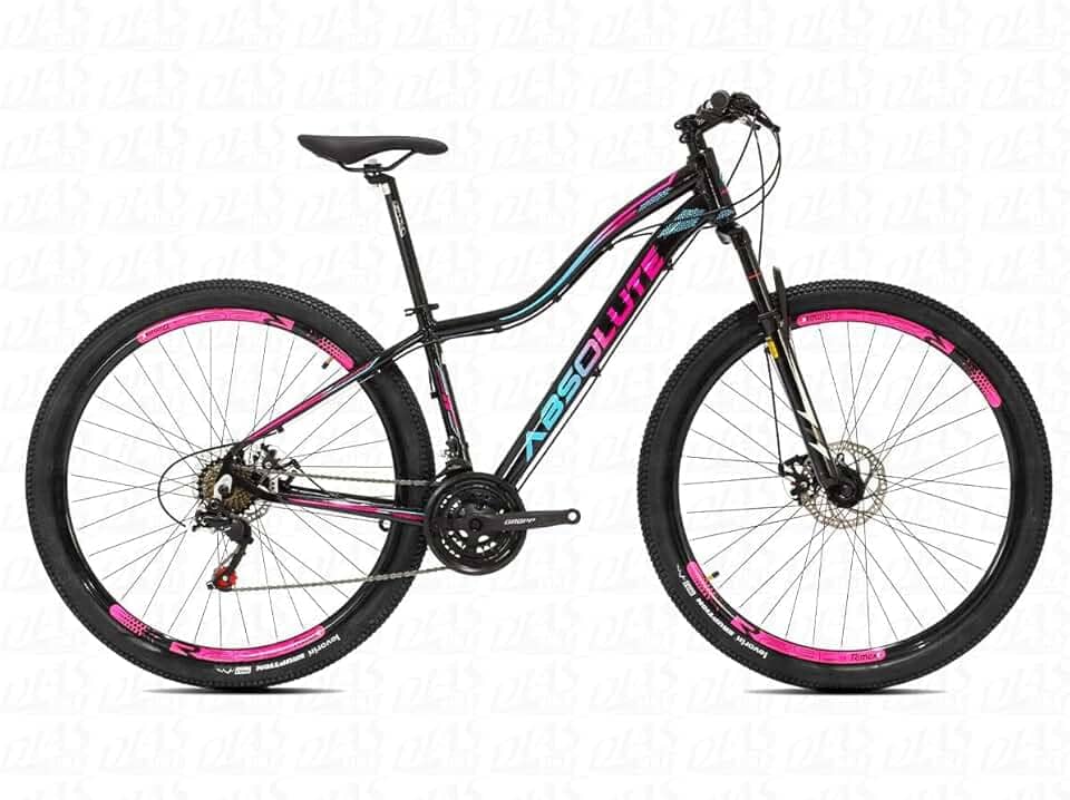 Bike Absolute Hera Aro 29 Alumínio 21V Suspensão 80mm Freio a Disco Transmissão 3x7 MTB Versátil Feminina para Lazer