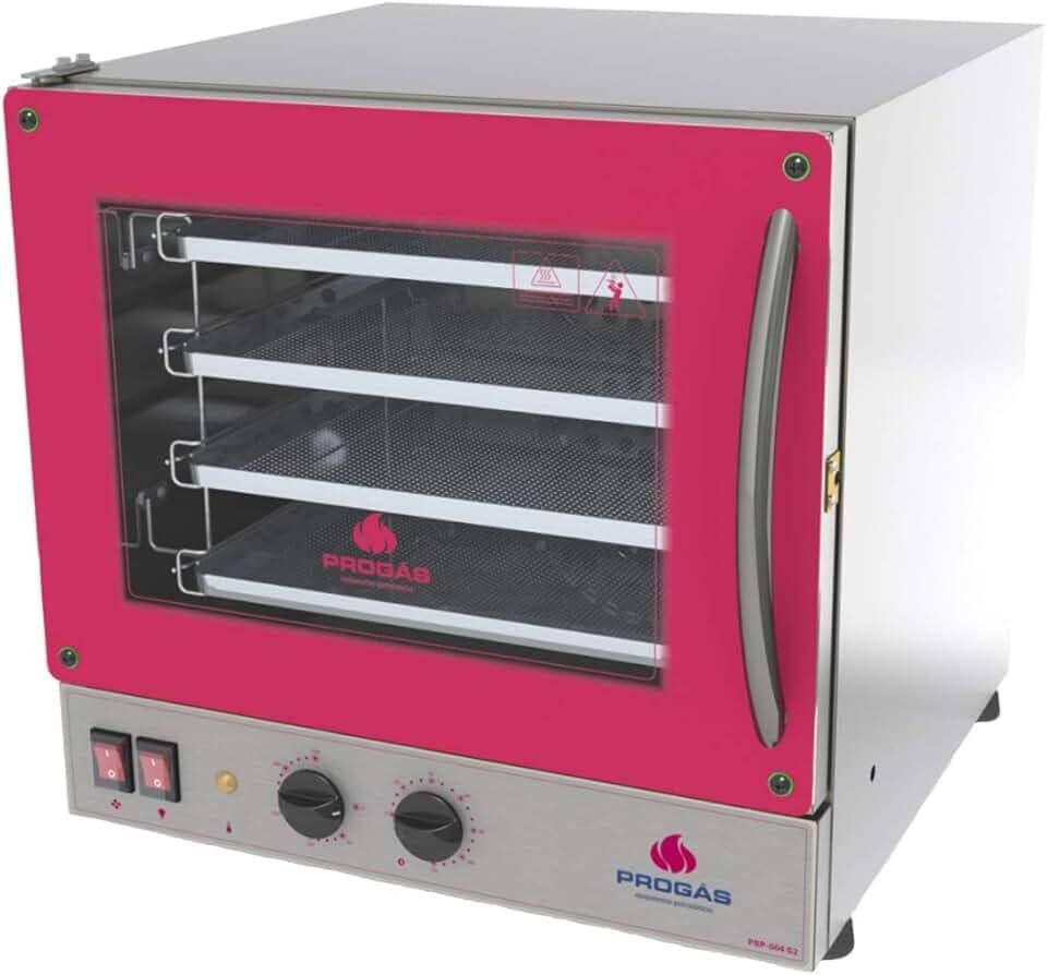Progás, P37640, Forno de Elétrico Industrial Pirogas Para Pizza 4 Assadeiras 127 Volts, cor Inox, Aço